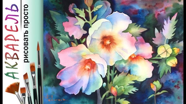 Пейзаж с березами гуашью мастер класс