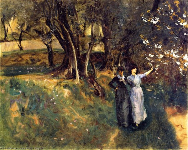 Джон Сингер Сарджент (1856-1925) девушка с собакой