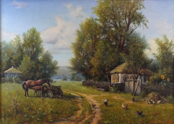 М.К. Клодт сельский пейзаж