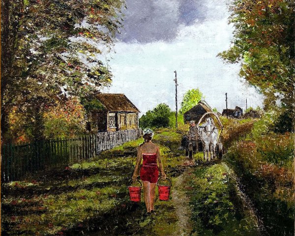 Композиция деревня