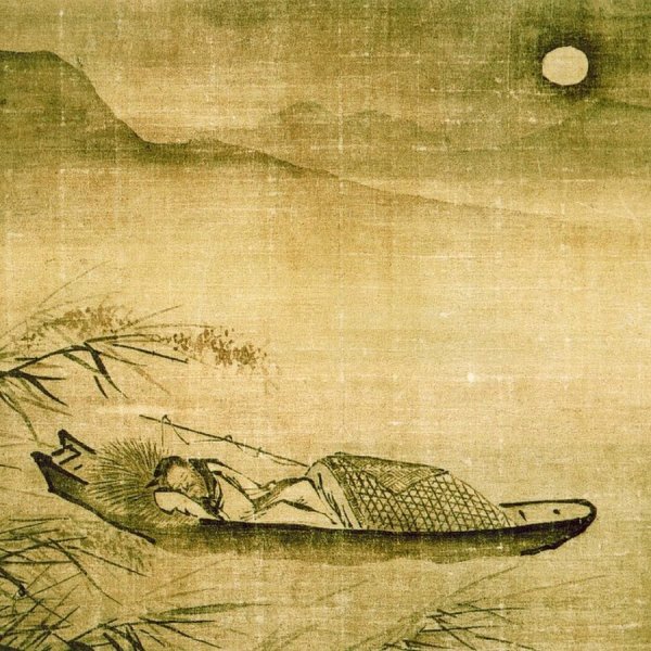 Китайская живопись лодка