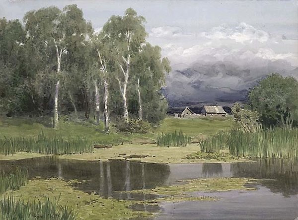 Осенние пейзажи Сергея Андрияки акварели