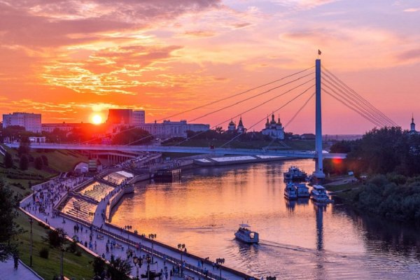 Тюмень набережная акварелью