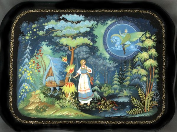 Палехская шкатулка Василиса прекрасная