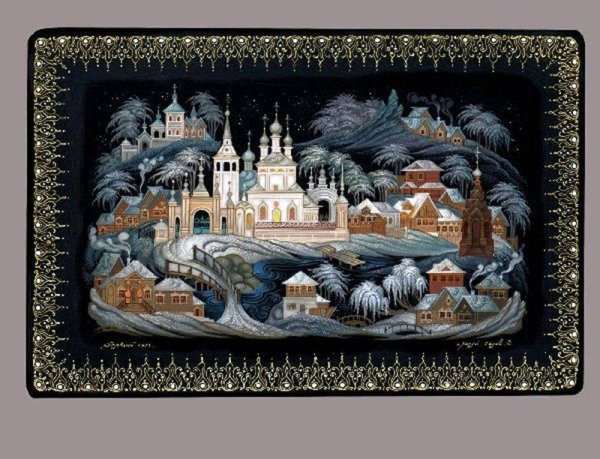 Лаковая миниатюра Холуй Русь