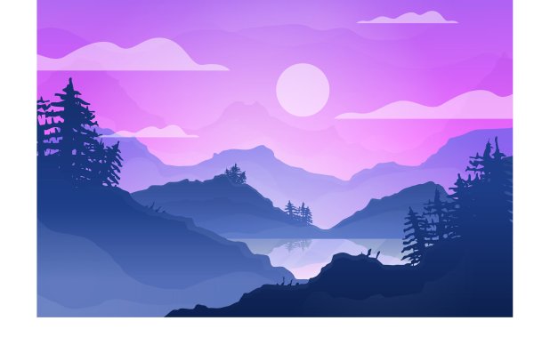 Градиентный пейзаж