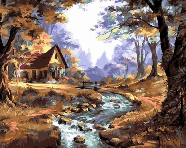 Томас Кинкейд картина дом у озера