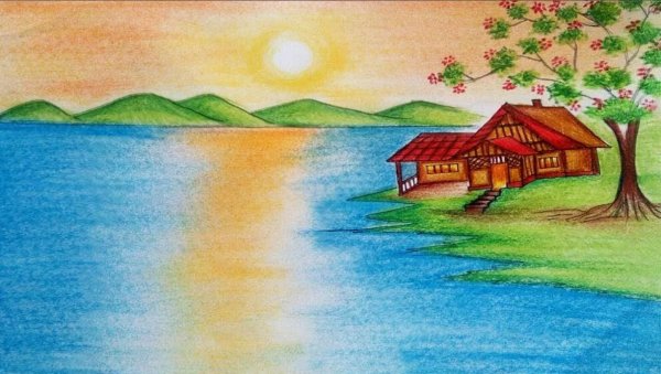 Летний пейзаж 1 класс