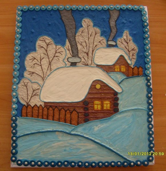 Лепка домик