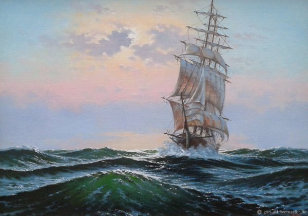 Сергей Минаев картины парусники море