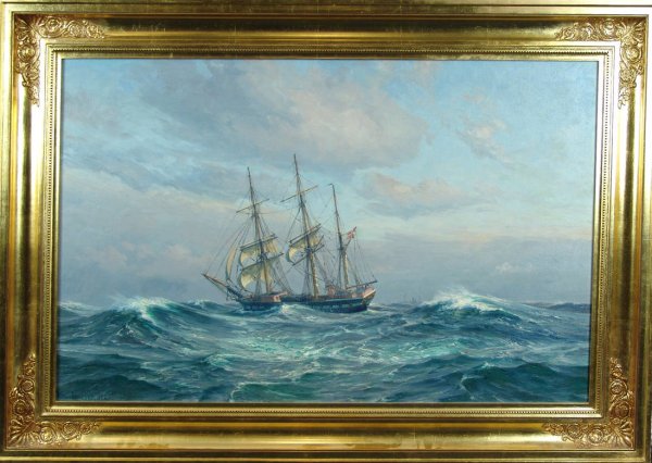 Морской пейзаж с парусником