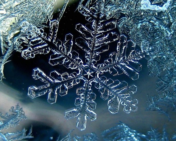 Зима снежинки