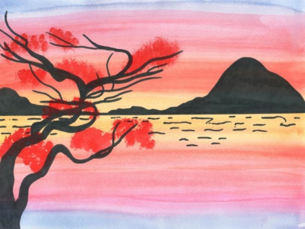 Рисунок на тему пейзаж