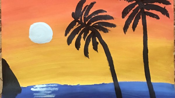 Рисунок на тему закат