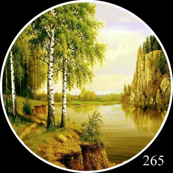 Пейзажи в круглых рамках