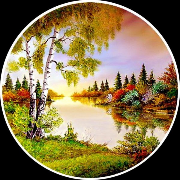 Пейзаж в овале