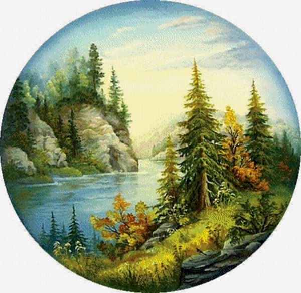 Красивые пейзажи в круге