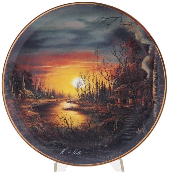 Живопись маслом в круглой рамке