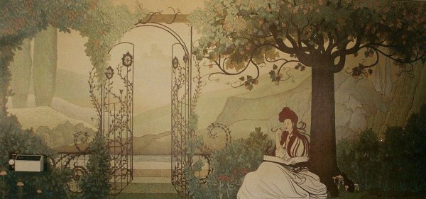 Пейзаж в стиле арт нуво