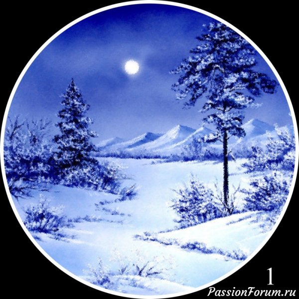 Пейзаж в овале