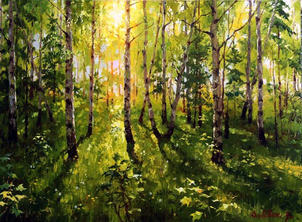 Художник Дмитрий Лёвин картины летняя деревня