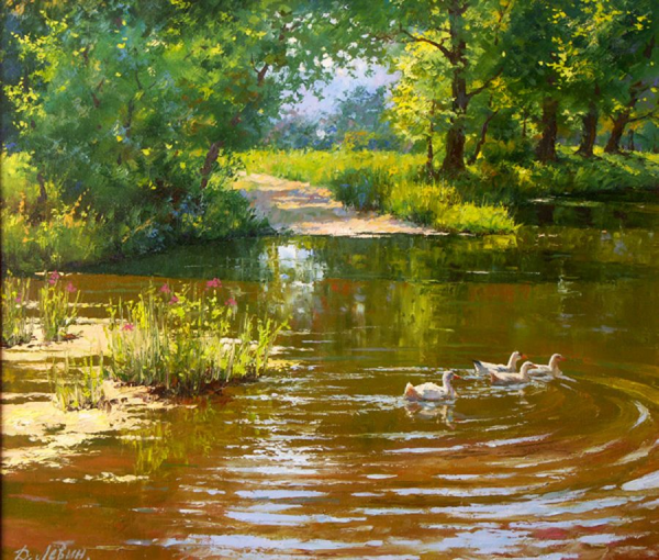 Картины пейзажи художник Левина Виктория