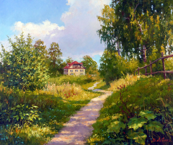 Художник Дмитрий Лёвин картины летняя деревня