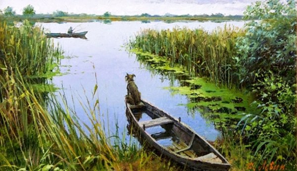 Художник Дмитрий Лёвин картины летняя деревня