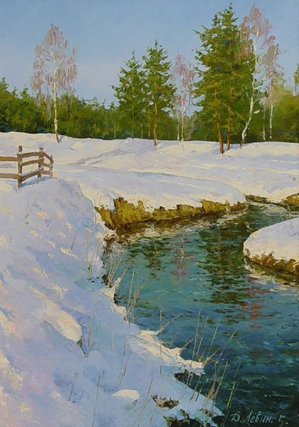 Виктория Левина художник пейзаж деревни