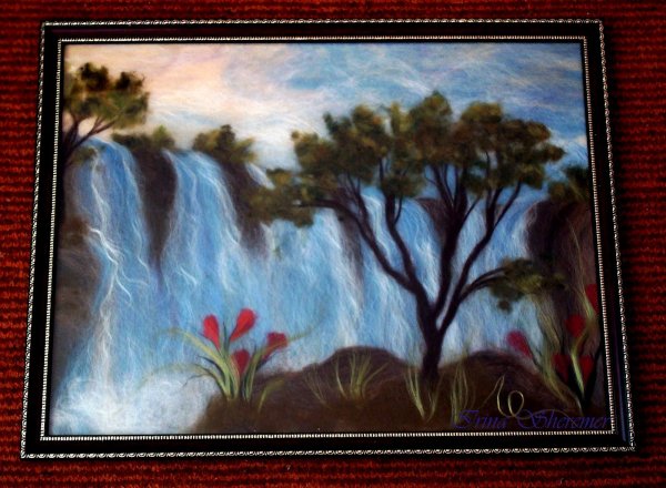 Картины из шерсти природа