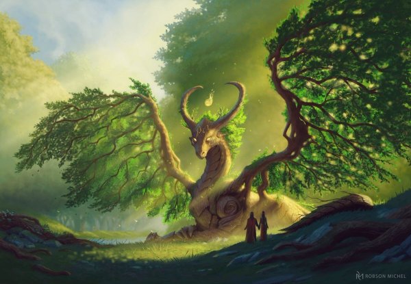 Мифические существа в лесу