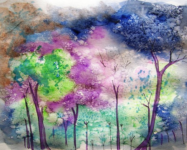 Рисунки акварелью