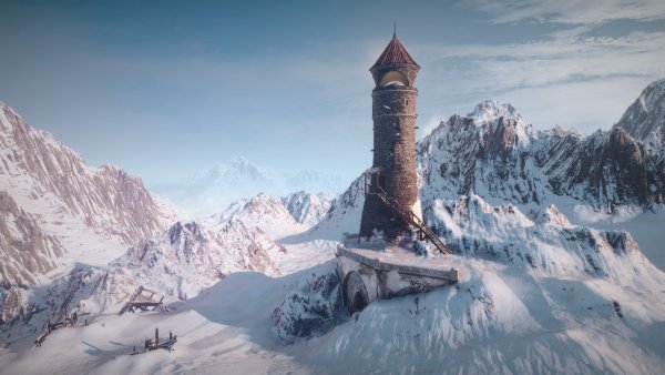 Ведьмак 3 зима пейзаж