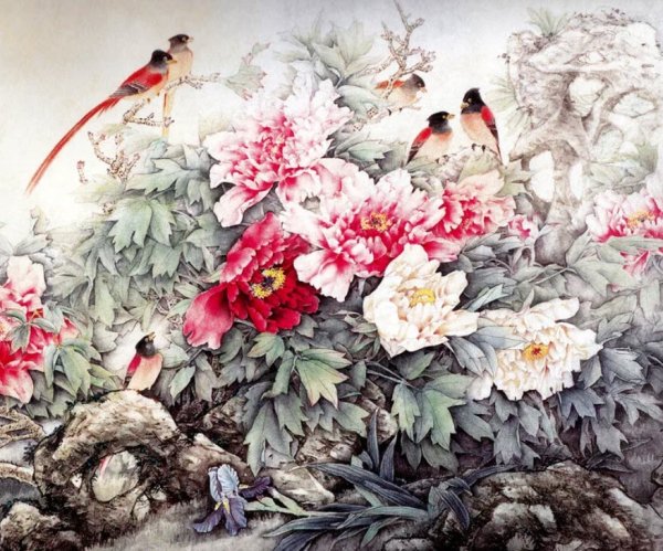 Китайская живопись гунби горы