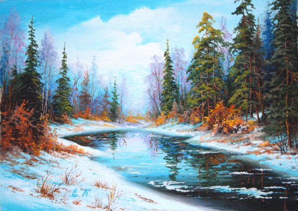 Художник Александр Ромм. В яблоневом саду