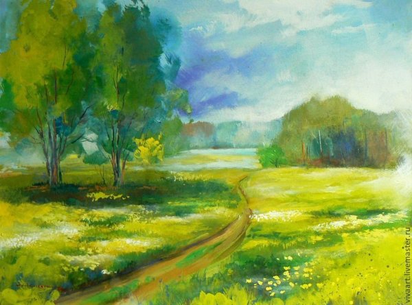 Пейзаж карандашом