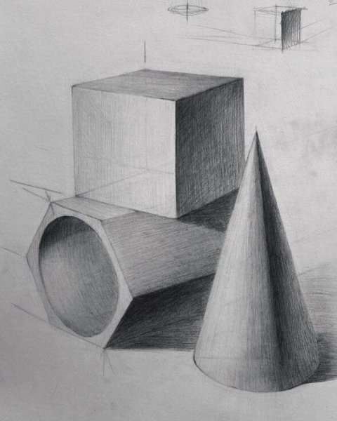 Фигуры карандашом