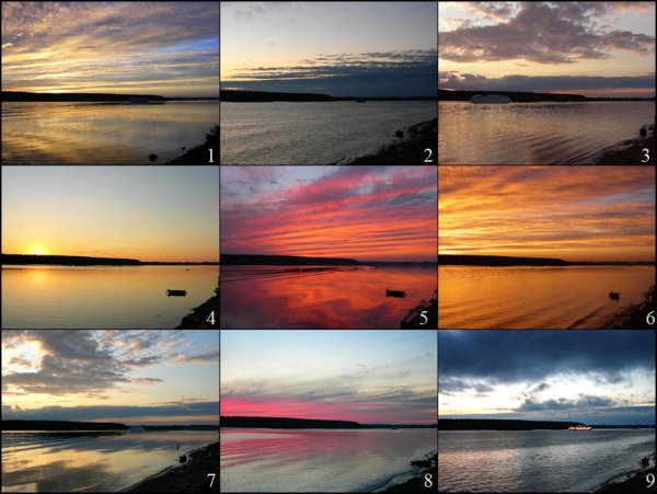 Пейзаж в Разное время года