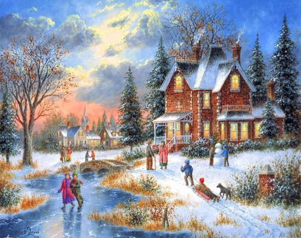 Томас Кинкейд картины зима