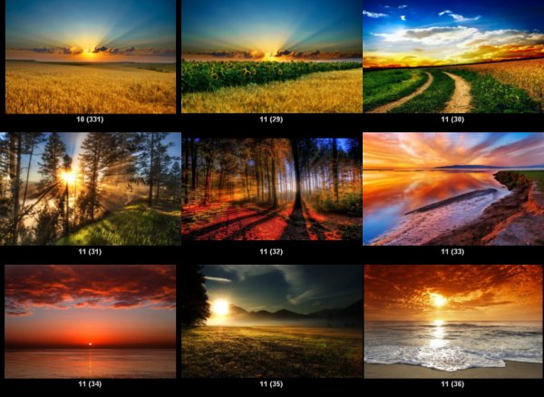 Пейзаж в Разное время года