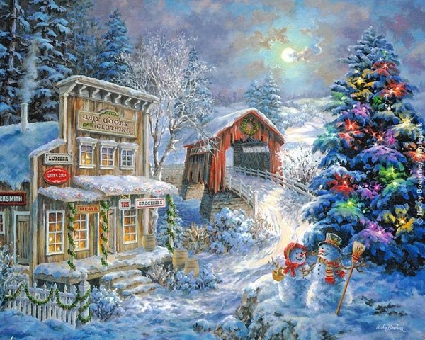 Виктор Цыганов художник зима