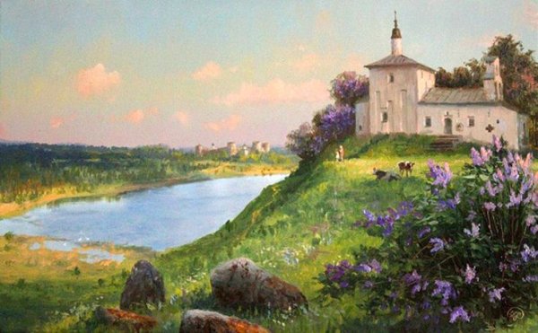 Борисоглебский монастырь Торжок рисования