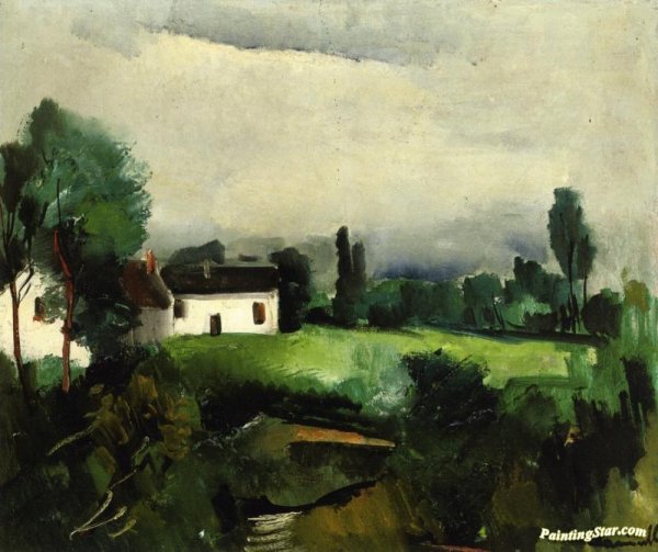 Морис де Вламинк бос пейзаж акварелью