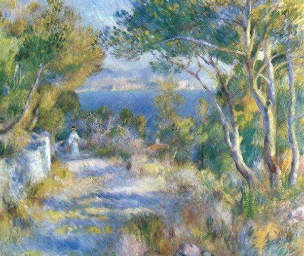 Ренуар Пьер Огюст. Пейзаж в Эстаке