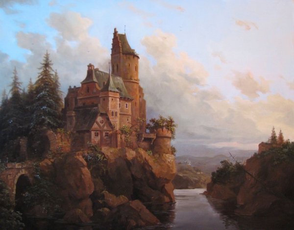 Карл Фридрих Лессинг Рыцарский замок на скале