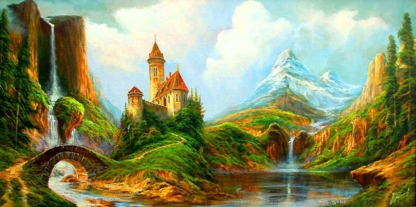 Старинные замки живопись