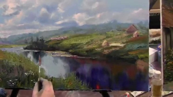 Игорь Сахаров живопись деревня