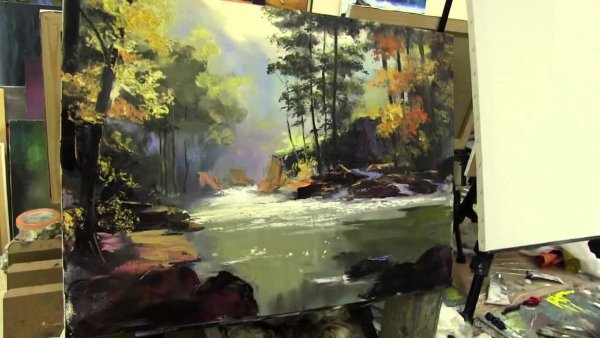 Мастер класс горы маслом Игорь Сахаров