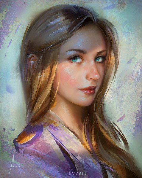 Цифровая живопись девушка