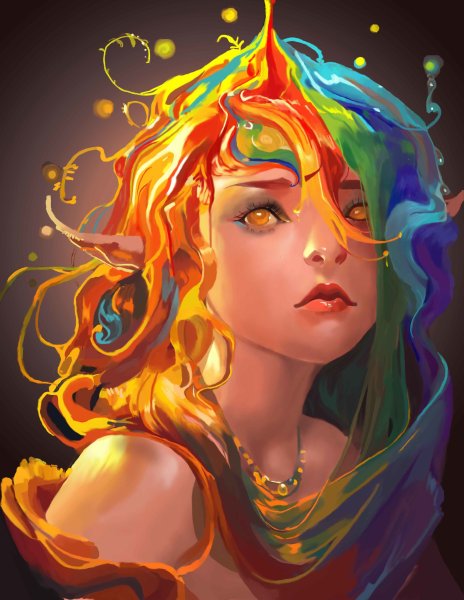 Девушка в шляпе фэнтези